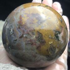 480g 69mm Yellow/Red/Green Colorful Ocean Stone Ball Polished Mineral Specimen picture