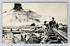 Train On Tracks And Mountain, Train, Transportation, Vintage Postcard picture