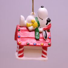 Vtg Peanuts Snoopy Lying On Dog House Woodstock Christmas Ornament United Syndic picture