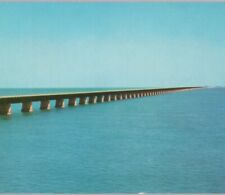 Seven Mile Bridge Overseas Hwy to Key West FL 1960s Vintage Postcard Unposted picture