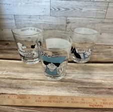 Vintage Osbourne Kemper Thomas Rocks Glassware Set Of Three Glasses Funny Humor picture