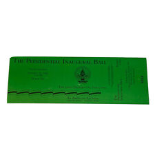 1993 President Bill Clinton Presidential Inaugural Ball Green Ticket Union Stat. picture