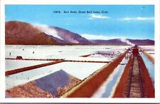 Salt Beds Great Salt Lake Utah Postcard picture