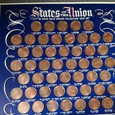 1969 Shell Oil States Of The Union Solid Bronze Collector Coins picture