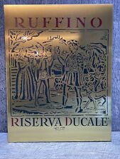 Ruffino Riserva Ducale Wine Italy Wall Plaque Sign Brass Vintage Sopranos 13x10 picture