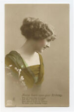 1910s Glamour LOVELY YOUNG BEAUTY Lady Fashion vintage photo postcard picture