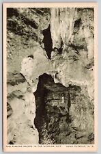 Howe Caverns New York Interior Kissing Bridge Scenic Landmark BW Postcard picture