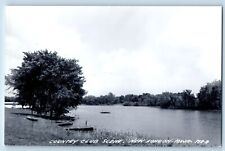 New London Iowa IA Postcard RPPC Photo County Club Scene c1950's Posted Vintage picture