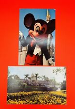 Vintage 1973 Mickey Mouse Disney World Postcard X 2 Cards picture