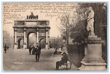 Paris France Postcard The Arc of Triumph of Carrousel Tuileries Garden 1904 picture