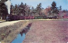 MA South Carver 1951 Express Fre  Train @ Edaville Railroad Station postcard A28 picture
