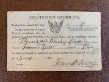 WWI World War 1 Registration Certificate No. 9 Ohio June 1917 picture