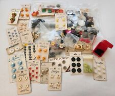 Huge Mixed Lot Of Small Vintage Buttons Various Materials  picture