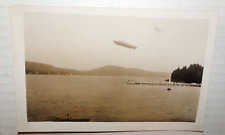 Germany 1931 Graf Zeppelin Flown Over Lake RPPC Austria Wien REAL PHOTO POSTCARD picture