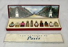 VTG LES PARFUMS DE PARIS SAMPLE BOX 10 FRENCH PERFUME BOTTLES ORIGINAL BOX picture