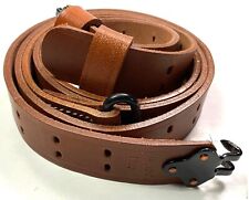 WWII US M1903A3 SPRINGFIELD RIFLE M1907 LEATHER CARRY SLING-MAKER MARKED picture
