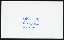 Thomas Hudner (d2017) signed 3x5 The Real MOH Recipient from Movie DEVOTION BAS picture