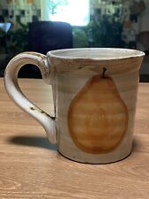 Stoneware Hand Painted  PEAR Studio Pottery 18 Oz. Coffee Mug picture