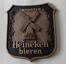 Vintage Imported Heineken Bieren Beer Display Shield Windmill Shape Sign 1981  picture