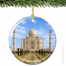 Taj Mahal Porcelain Ornament - India Landmark Christmas Souvenir Travel Gift picture