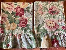 Vintage Springmaid Standard Pillowcases (2) Floral pink green white blue pair picture