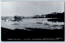 Bentonsport Iowa IA Postcard RPPC Photo River Bridge Looking Southeast c1940's picture