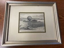 1862 Harpers Weekly FRAMED The Last Reconnoissance the War Balloon James River picture