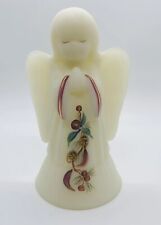 Vtg FENTON Handpainted Satin Glass Angel Figurine 6