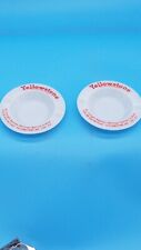 A pair of Yellowstone White Milk Glass Bourbon Ashtray Advertising Louisville KY picture