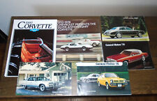 GM Car Brochures 1970s Lot of 6 Corvette Cadillac Chevette 2 1980s Vintage Cars picture