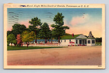 c1958 Dixie Motel Formerly Pines Motel Oneida Tennessee TN Postcard picture