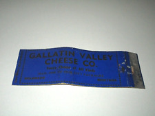 Gallatin Valley Cheese Co-Belgrade, Montana-Vintage 1930s Era Matchcover picture