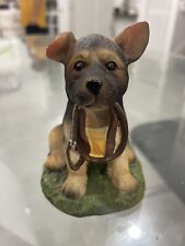 Vtg German Shepard Dog w/ Leash Figurine 3.5” picture