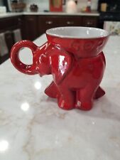 Vintage Frankoma GOP Red Elephant Coffee Cup Mug Republican Political 1976  picture