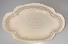 Antique Wedgwood Creamware Pottery Oval Fluted Bowl 19th century Neoclassical picture