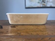 VINTAGE ANCHOR HOCKING FIRE KING PEACH LUSTER GLASS BREAD LOAF PAN 1 QT 406 picture
