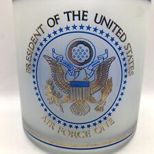 Vintage Frosted Glass Jar - commemorating Air Force One with Presidential Seal picture