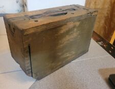 WW1 US Gov't Issue M-1917A1 .30 Cal Wooden Ammo Box with Original Leather Handle picture