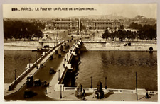 RPPC The Bridge and Place De La Concorde, Paris, France, Vintage Photo Postcard picture