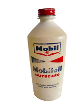 Rare 1950's Plastic Mobiloil Outboard Qt Mobilgas Socony Vacuum Gas Sign Oil Can picture