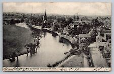 1905 View from The Memorial, Stratford on Avon. Vintage Postcard picture