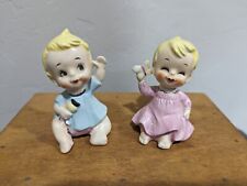 Vintage Baby Girl And Boy Salt And Pepper Shakers Japan  picture