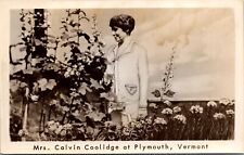 Real Photo Postcard Mrs. Calvin Coolidge at Plymouth, Vermont picture