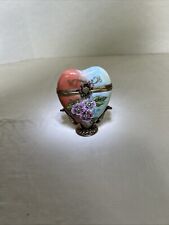 Limoges Trinket Heart Box Floral Hand Painted La Gloriette Lomas Roses picture