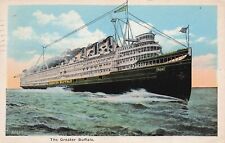 SS Greater Buffalo Steamer Ship Lake Erie Vtg Postcard D60 picture
