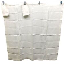 Vintage Off White Gauzy Card Table Tablecloth with 5 Napkins 32