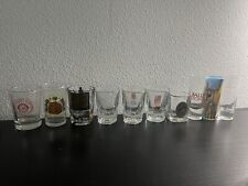 10 PIECE Shot Glass LOT Variety Colleges Places Landmarks Sports Vtg collection picture