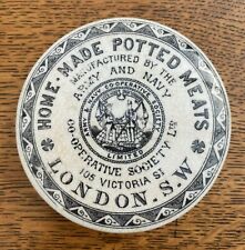 Antique Army & Navy Home Potted Meat Large Pot Lid (c1900’s) picture