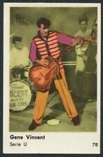 1959 GENE VINCENT TV & MUSIC STARS DUTCH GUM CARD SERIE U #78 NM picture