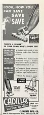 1948 Cadillac Vacuum Cleaners Print Ad Upright Models 125 143A  Cylinder Type picture
